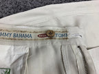 Tommy Bahama 100% Silk Pleated Dress Shorts Men Sz 38 Cream Tan