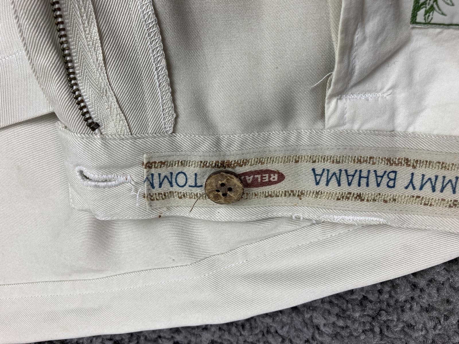 Tommy Bahama 100% Silk Pleated Dress Shorts Men Sz 38 Cream Tan