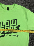 Sky Zone Glow Zone T Shirt Small S Neon Lime Green Trampoline Graphic Gildan