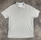 Tommy Bahama Shoreline Surf Polo Shirt Mens XL Gray Tencel Golf Short Sleeve