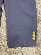 Oscar de la Renta Blazer 100% Wool Gold Buttons Men's 42R Navy