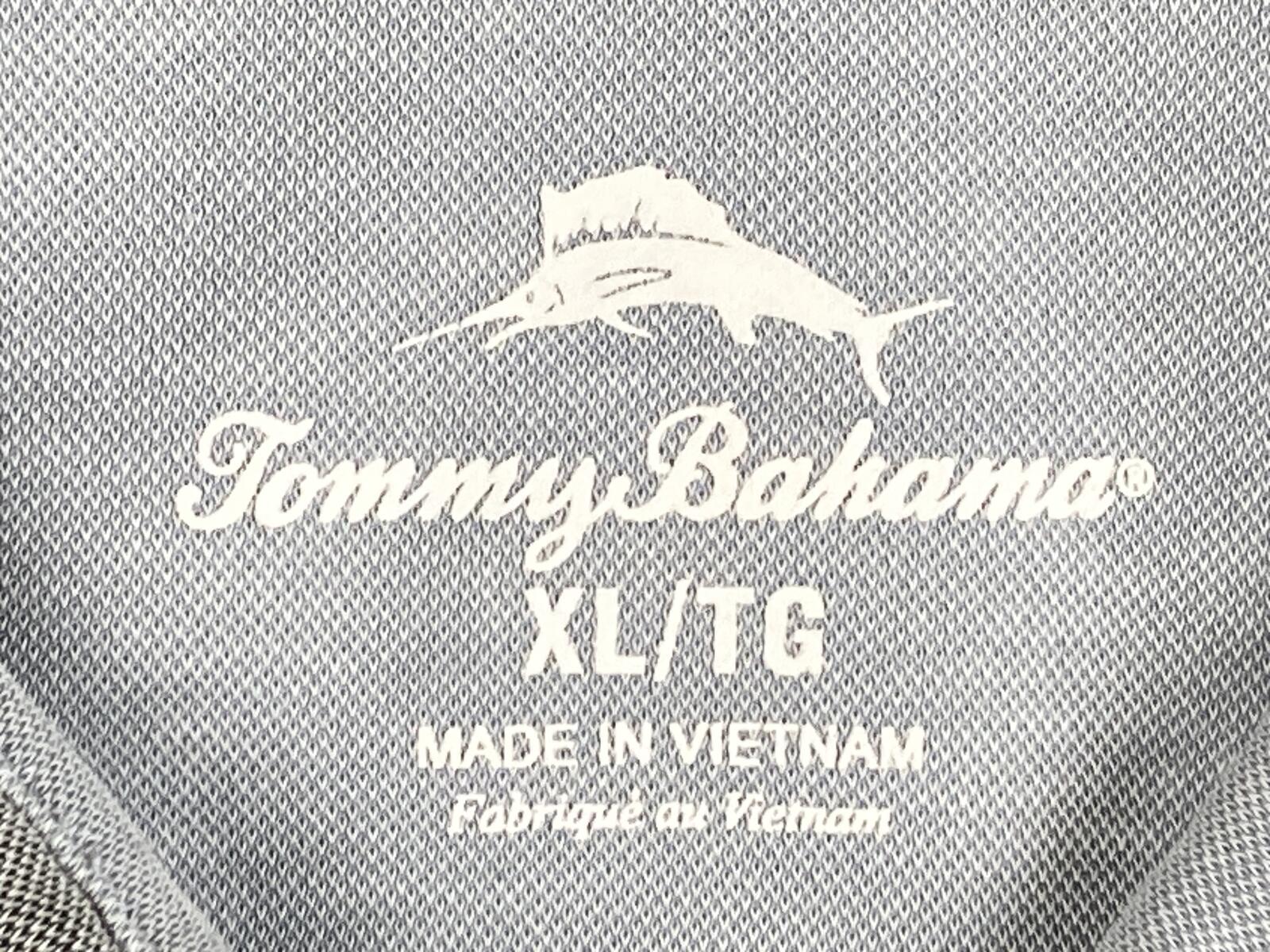 Tommy Bahama Shoreline Surf Polo Shirt Mens XL Gray Tencel Golf Short Sleeve