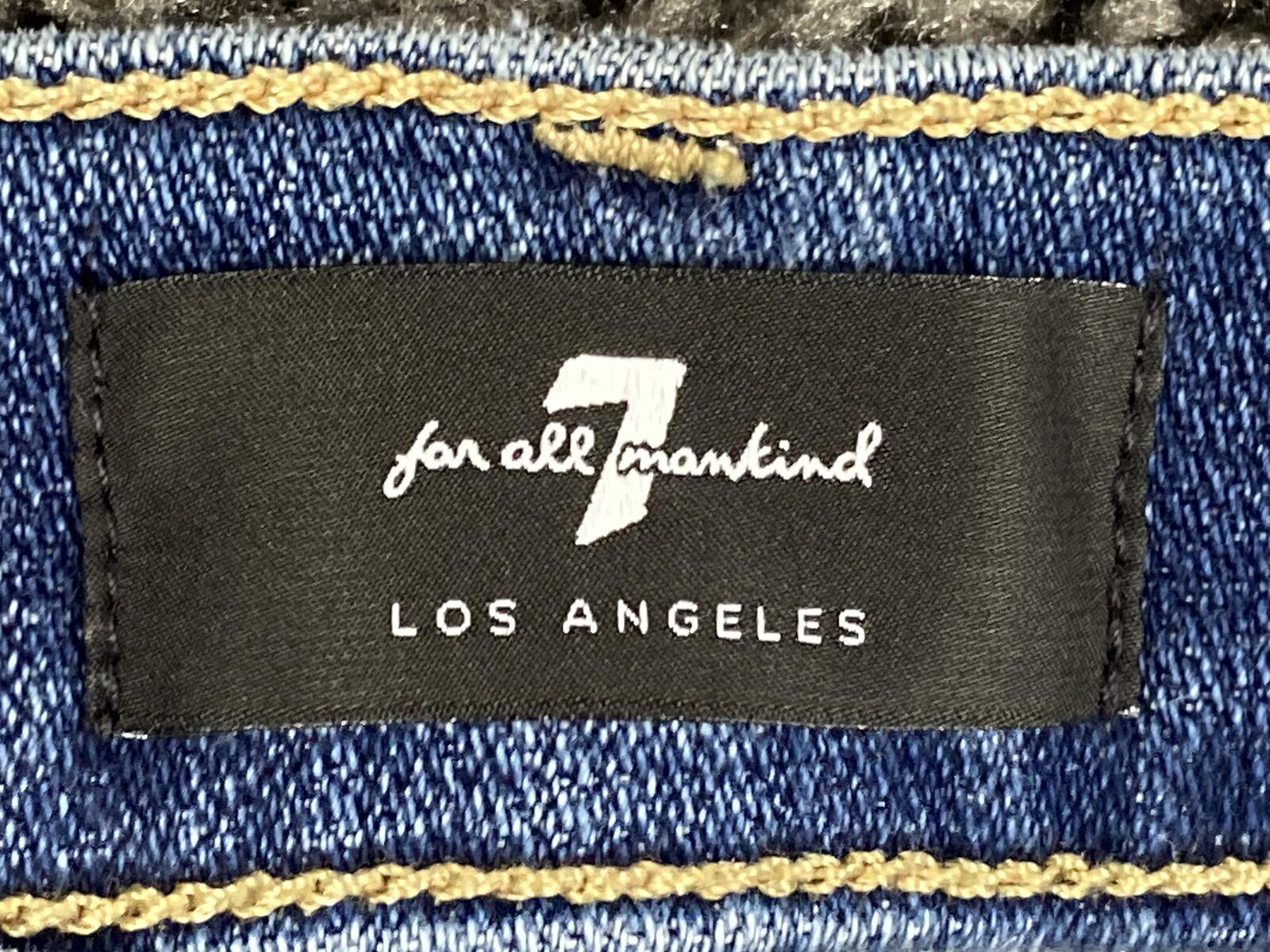 7 For All Mankind Josefina Jeans Slim Boyfriend Button Fly Medium Wash Denim 28