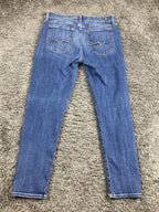 7 For All Mankind Josefina Jeans Slim Boyfriend Button Fly Medium Wash Denim 28