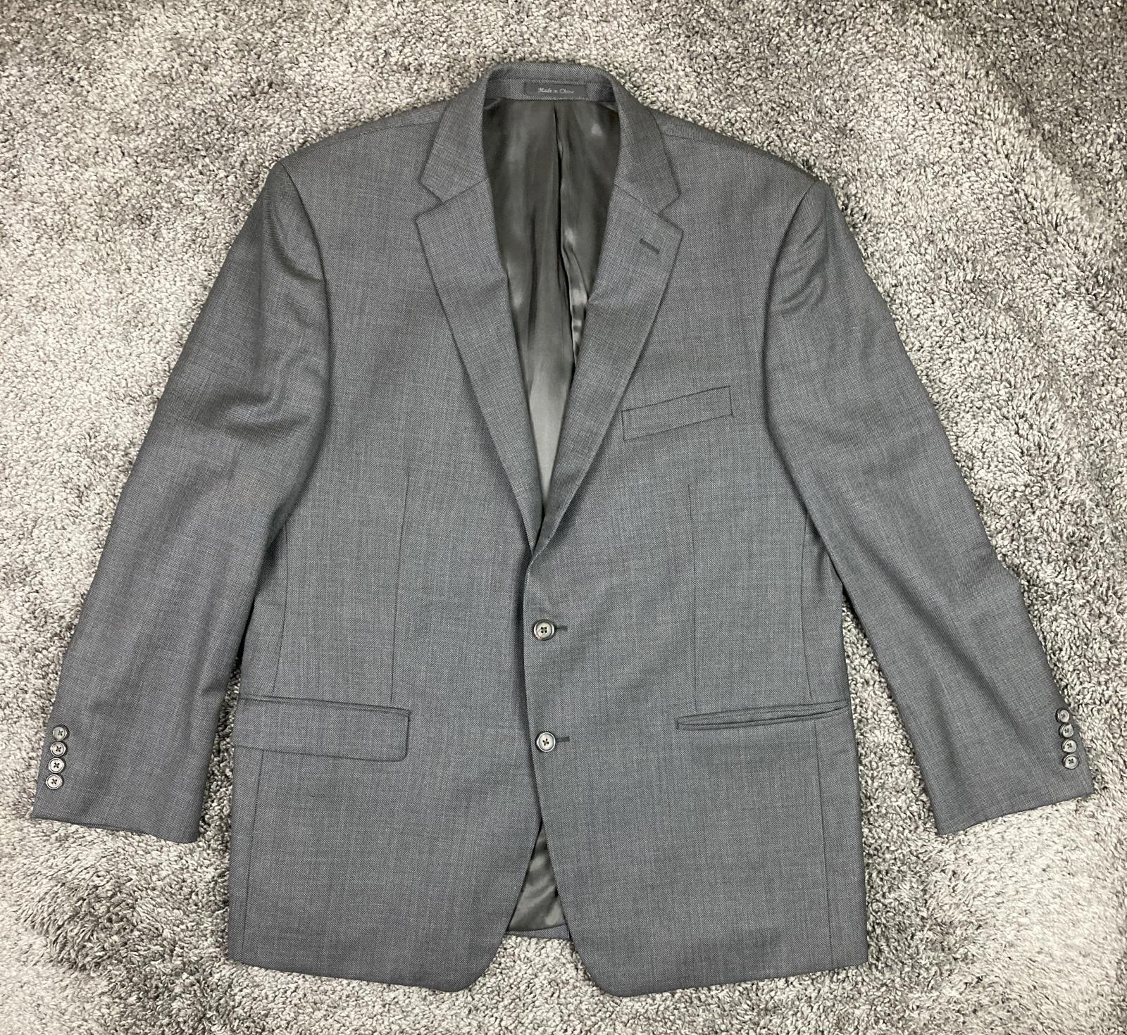 Lauren Ralph Lauren Blazer 100% Wool Men Gray 2 Button Sz 46R