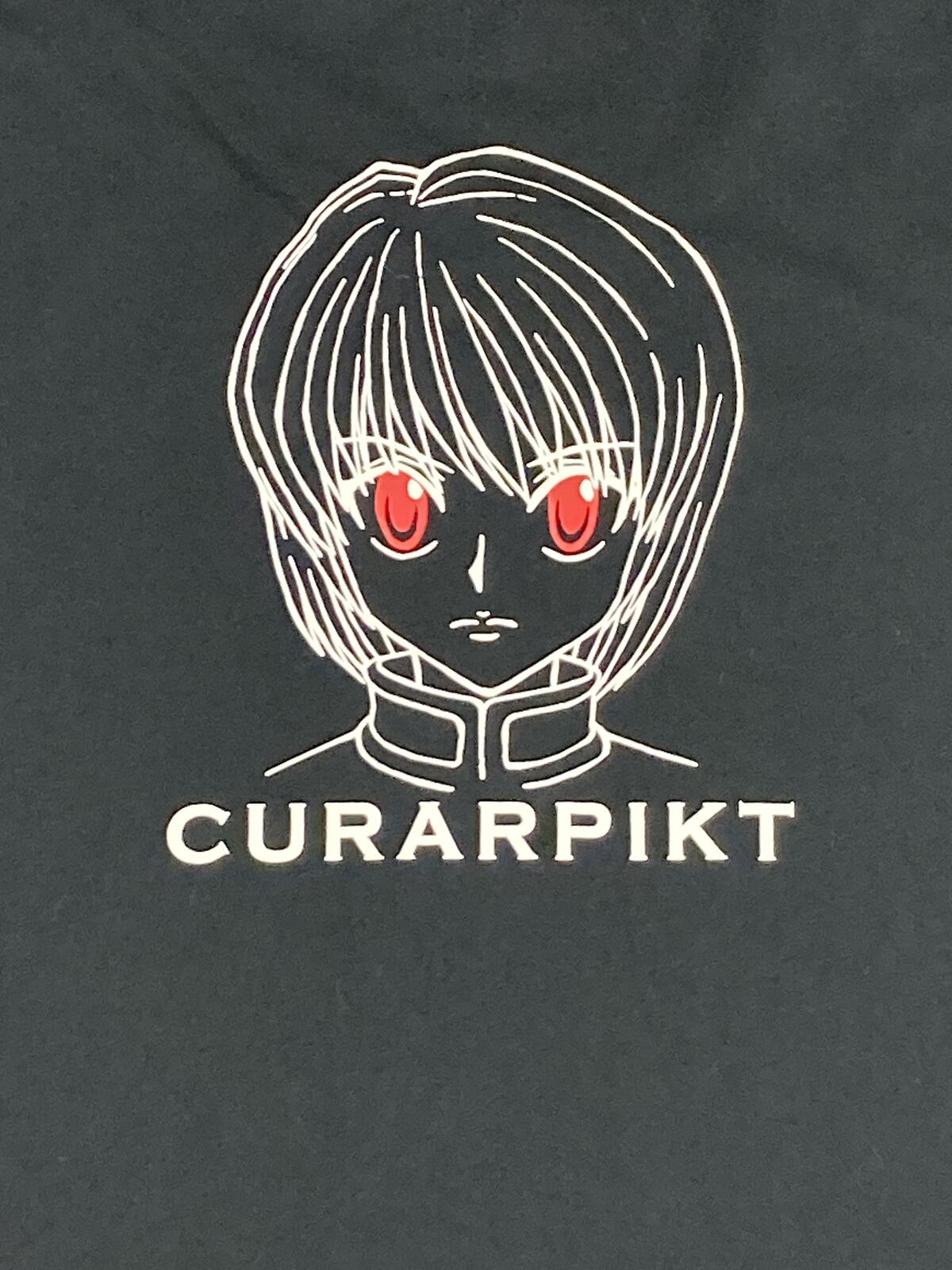 Uniqlo UT Hunter x Hunter Kurapika Shirt Black Anime Manga Graphic T-Shirt Sz L