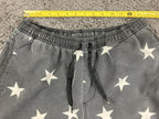 Quiksilver Mens Hybrid Board Shorts 32 Black White Star Swim Trunk Amphibian
