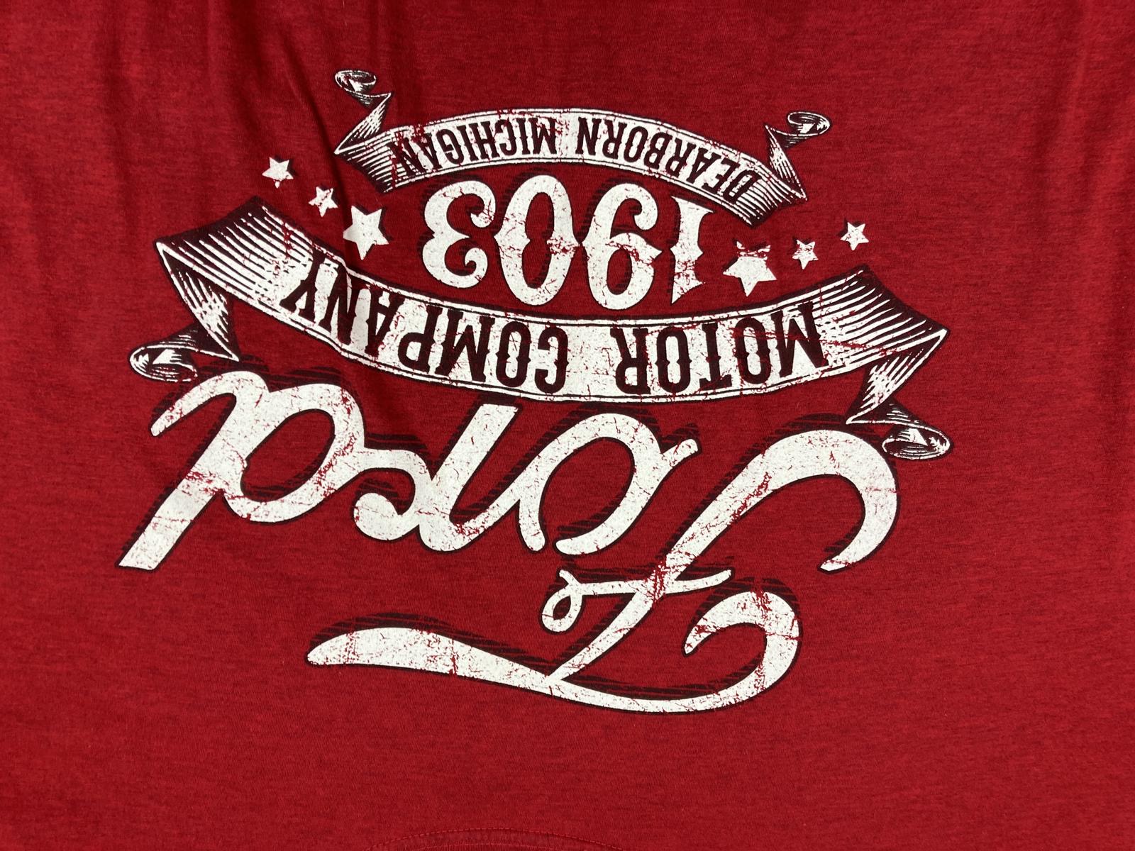 Gildan Ford Motor Company 1903 Dearborn Michigan Red Graphic Tee Men’s Sz 2XL
