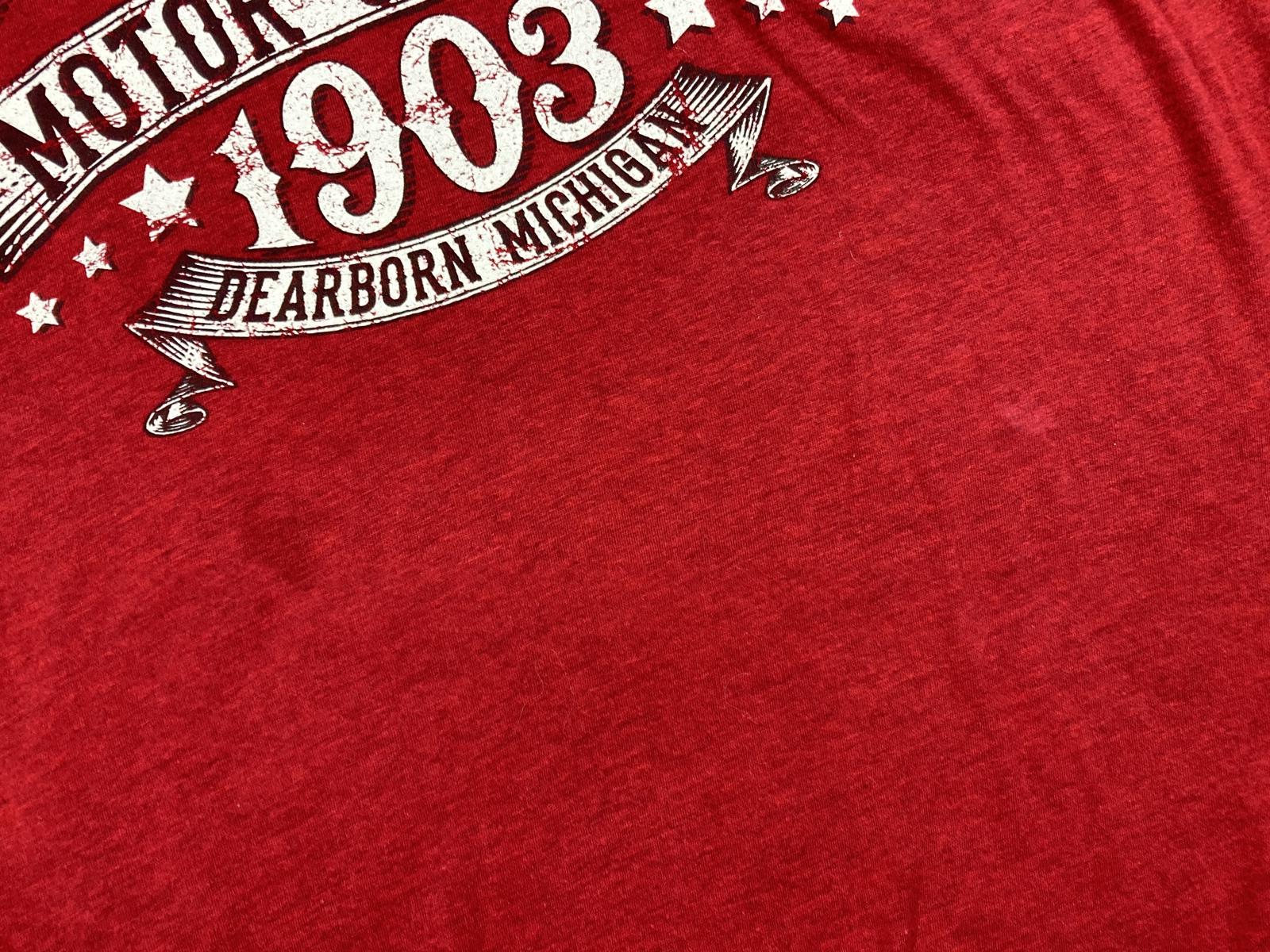 Gildan Ford Motor Company 1903 Dearborn Michigan Red Graphic Tee Men’s Sz 2XL