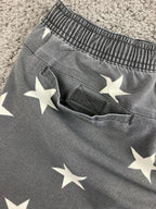 Quiksilver Mens Hybrid Board Shorts 32 Black White Star Swim Trunk Amphibian
