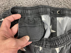 Quiksilver Mens Hybrid Board Shorts 32 Black White Star Swim Trunk Amphibian