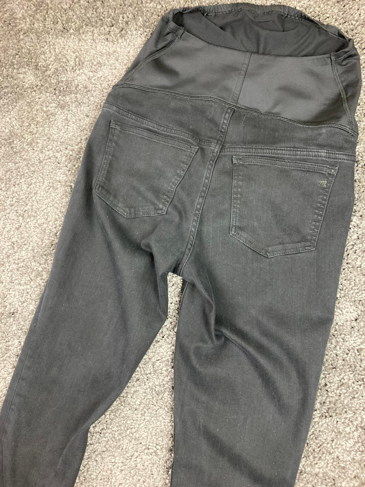 Madewell Maternity Skinny Jeans Womens Sz 28 Black Over Belly Panel