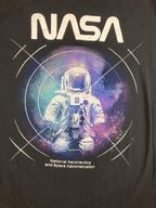 Hyper Space NASA T-Shirt Men's Black Astronaut Space Graphic Tee Sz 2XL