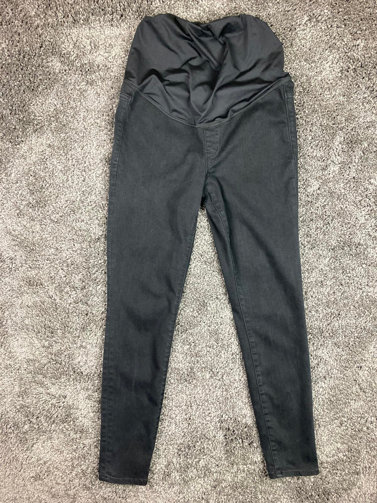 Madewell Maternity Skinny Jeans Womens Sz 28 Black Over Belly Panel