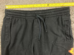 Billabong Shorebird Men Fleece Joggers Black Wavy Graphic Sweatpants Large