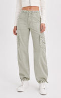 American Eagle Snappy Baggy Cargo Pants Womens 8 Sage Green Wide Leg Utility