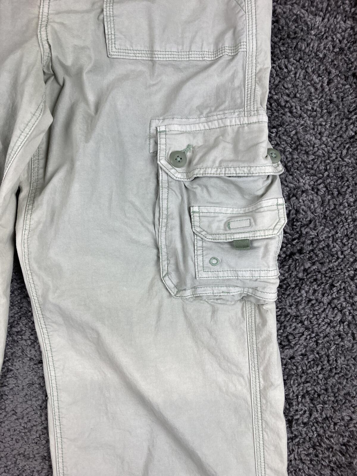 American Eagle Snappy Baggy Cargo Pants Womens 8 Sage Green Wide Leg Utility