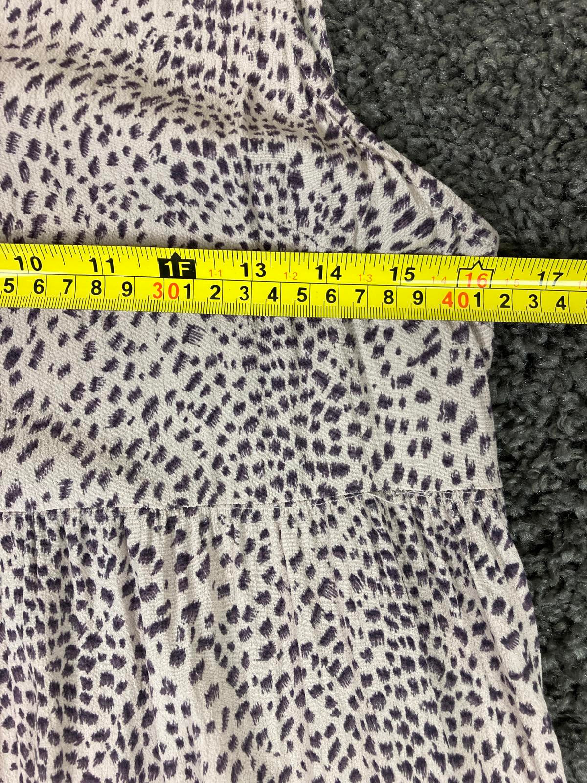 Wishlist Maxi Dress Animal Print Women’s Ivory Sleeveless Tiered Size M