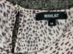 Wishlist Maxi Dress Animal Print Women’s Ivory Sleeveless Tiered Size M