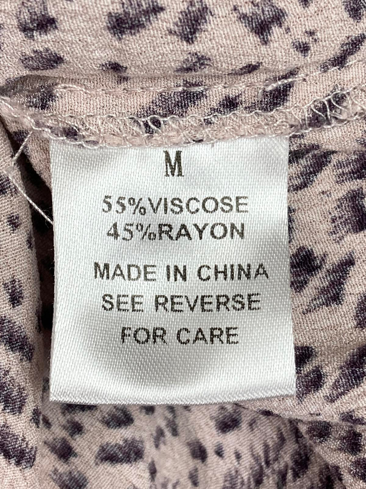 Wishlist Maxi Dress Animal Print Women’s Ivory Sleeveless Tiered Size M