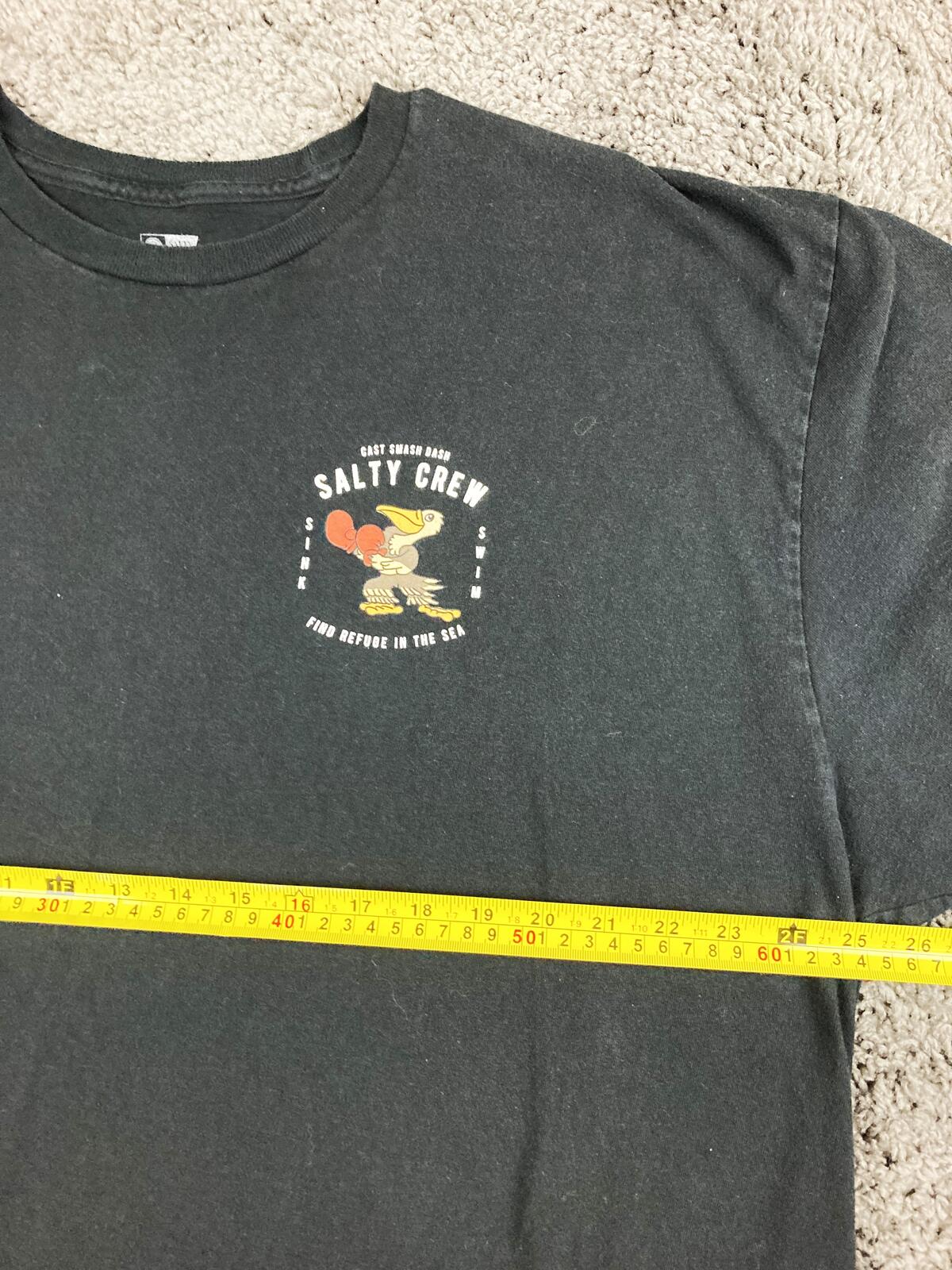 Salty Crew Dukes Up Pelican Boxing T Shirt Mens Black Cast Smash Dash Surf 2XL