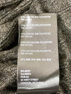 Maeve Rafela Hacci Surplice Faux Wrap Sweater Top Women's XS Grey Brown