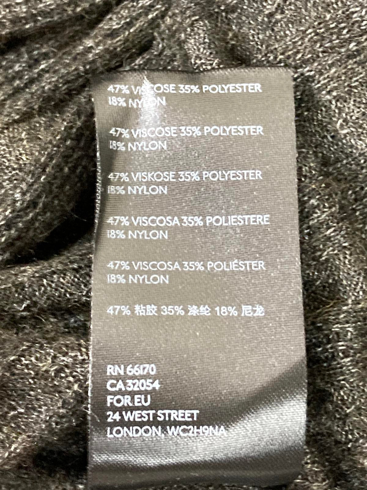 Maeve Rafela Hacci Surplice Faux Wrap Sweater Top Women's XS Grey Brown