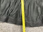 Heartloom Tammi Mini Dress Black Ribbed Knit Lace Trim Tiered Small