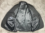 Pronto Uomo Platinum 100% Wool Black Blazer 2 Button Men 48 Regular