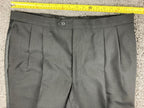 Jos A Bank Tuxedo Pants Men's Black Pleated Satin Stripe Formal Sz 36x31