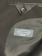 Pronto Uomo Platinum 100% Wool Black Blazer 2 Button Men 48 Regular