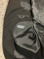 Pronto Uomo Platinum 100% Wool Black Blazer 2 Button Men 48 Regular