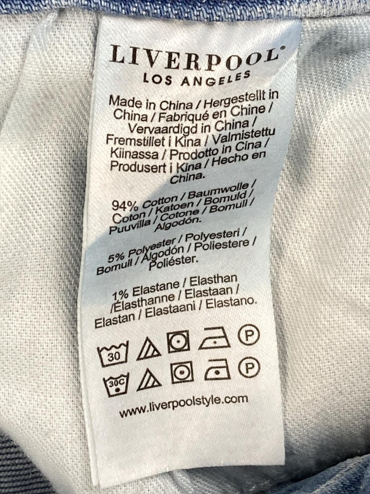 Liverpool Liv Non-Skinny Skinny Hi-Rise Jeans Light Wash Clarkdale  Size 2/26