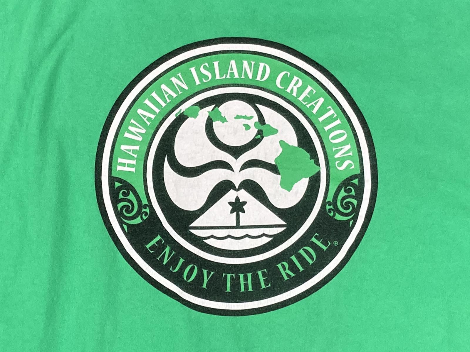 HIC Hawaiian Island Creations Long Sleeve Graphic Green T-Shirt Men's Sz 2XL