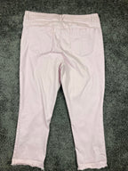 Wit & Wisdom Jeans Pink Raw Hem Crop Women 18 Stretch Cotton L20461PX2