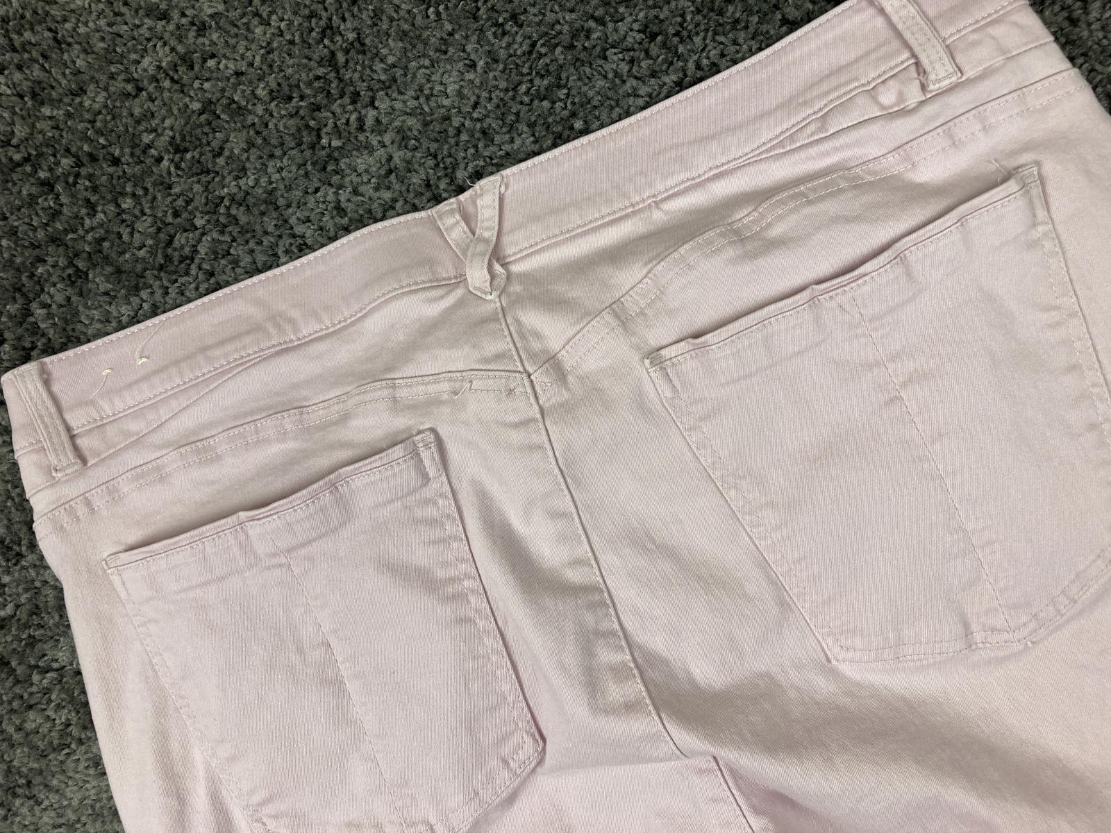 Wit & Wisdom Jeans Pink Raw Hem Crop Women 18 Stretch Cotton L20461PX2