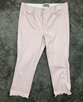 Wit & Wisdom Jeans Pink Raw Hem Crop Women 18 Stretch Cotton L20461PX2