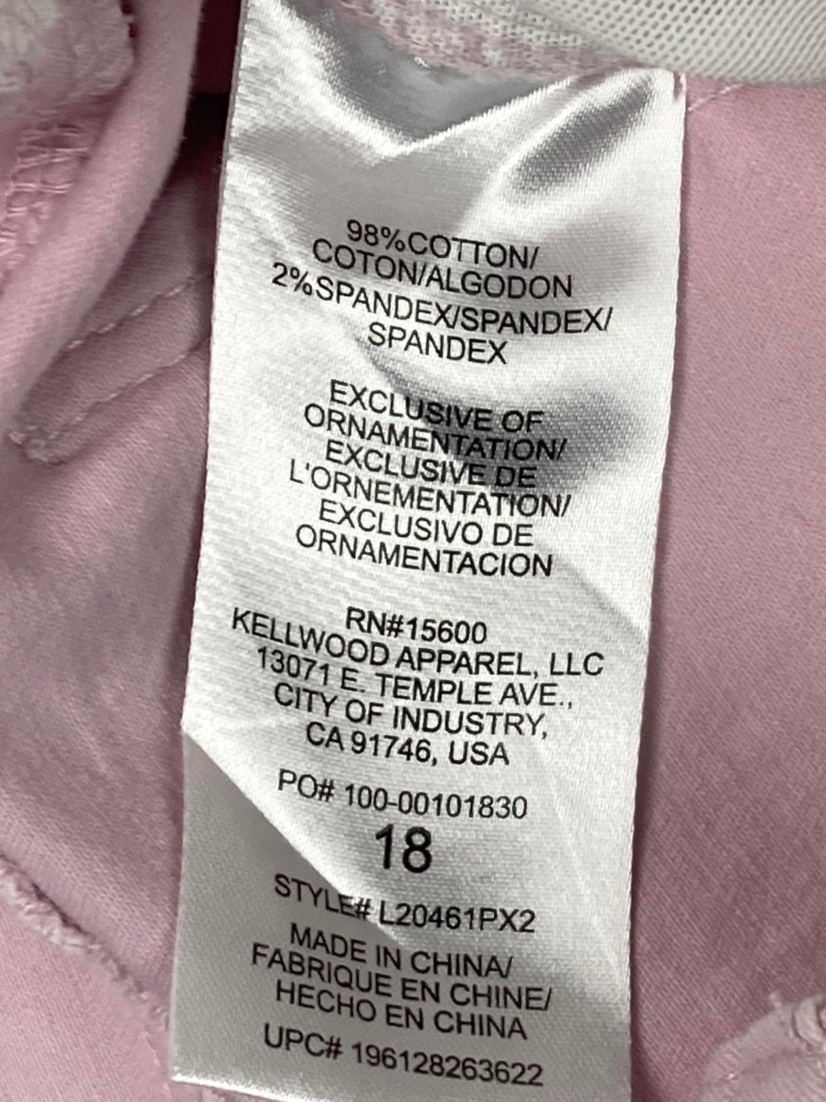 Wit & Wisdom Jeans Pink Raw Hem Crop Women 18 Stretch Cotton L20461PX2