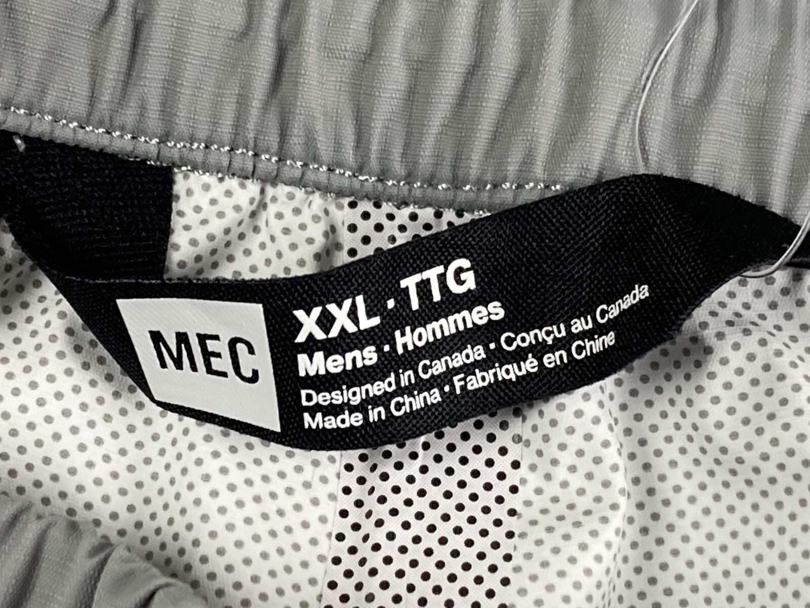 MEC Aquanator Pertex Shield Rain Pants Men's XXL Neutral Grey Waterproof NWT