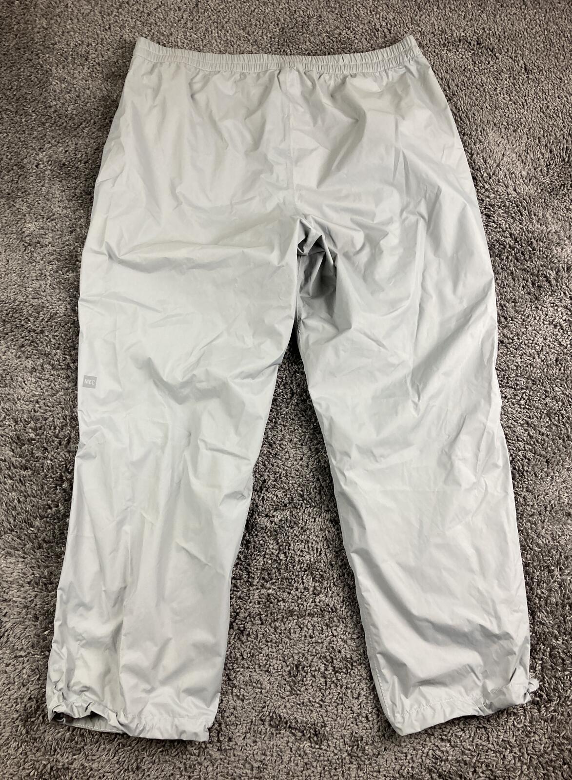 MEC Aquanator Pertex Shield Rain Pants Men's XXL Neutral Grey Waterproof NWT