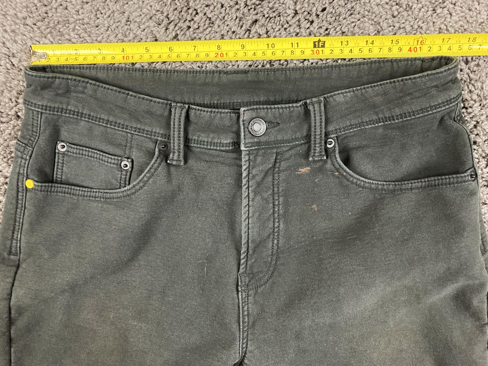 CAT Caterpillar Black Stretch Canvas Fleece Lined Work Pants Cotton Blend 36x30