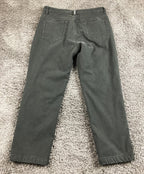 CAT Caterpillar Black Stretch Canvas Fleece Lined Work Pants Cotton Blend 36x30