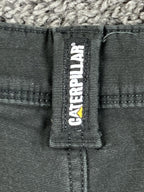 CAT Caterpillar Black Stretch Canvas Fleece Lined Work Pants Cotton Blend 36x30