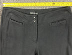 Eileen Fisher Milano Viscose Knit Pants Black Straight Leg Trousers Pockets Sz S