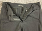 Eileen Fisher Milano Viscose Knit Pants Black Straight Leg Trousers Pockets Sz S