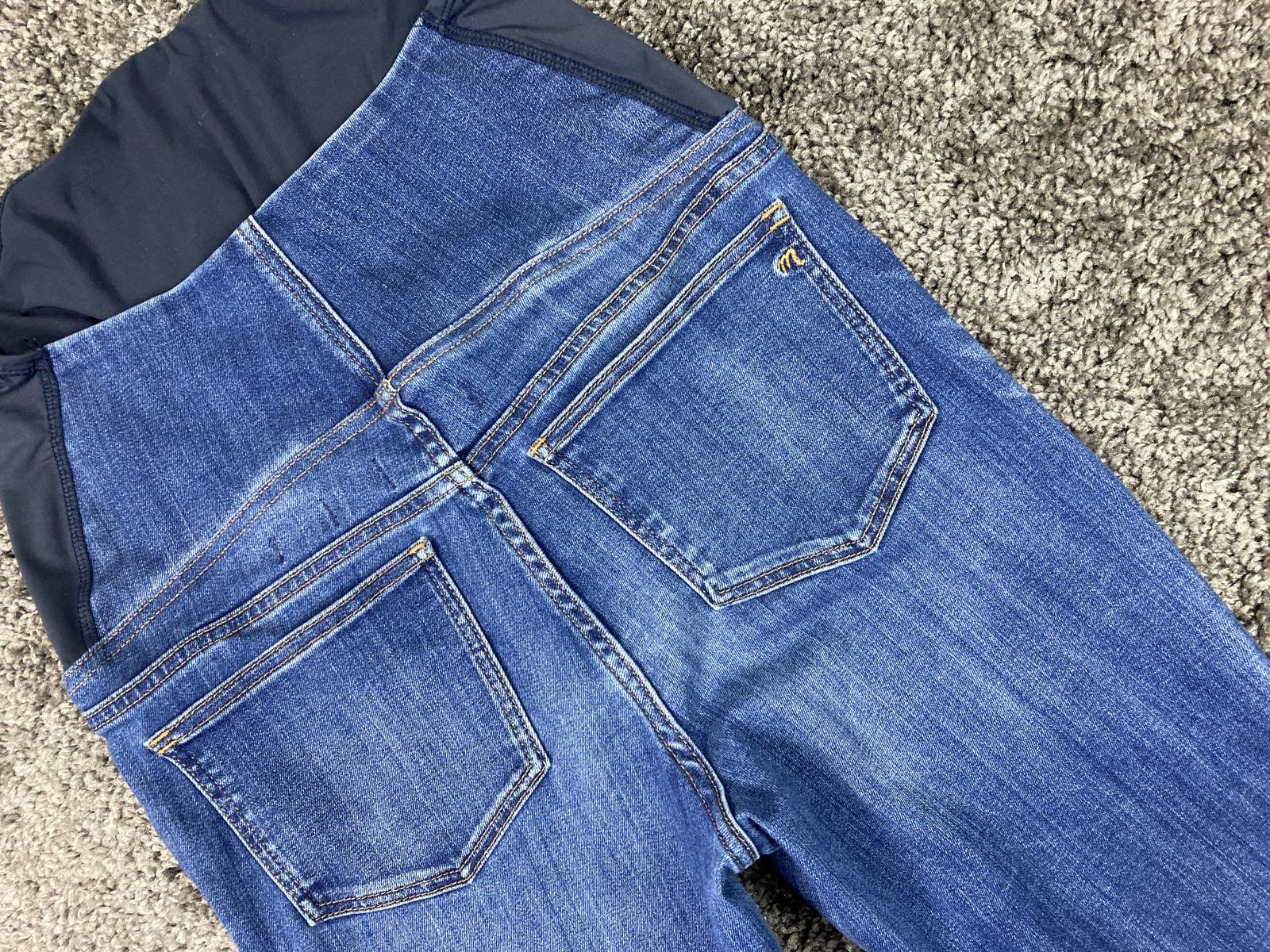 Madewell Maternity Skinny Jeans Blue Stretch Panel Size 28