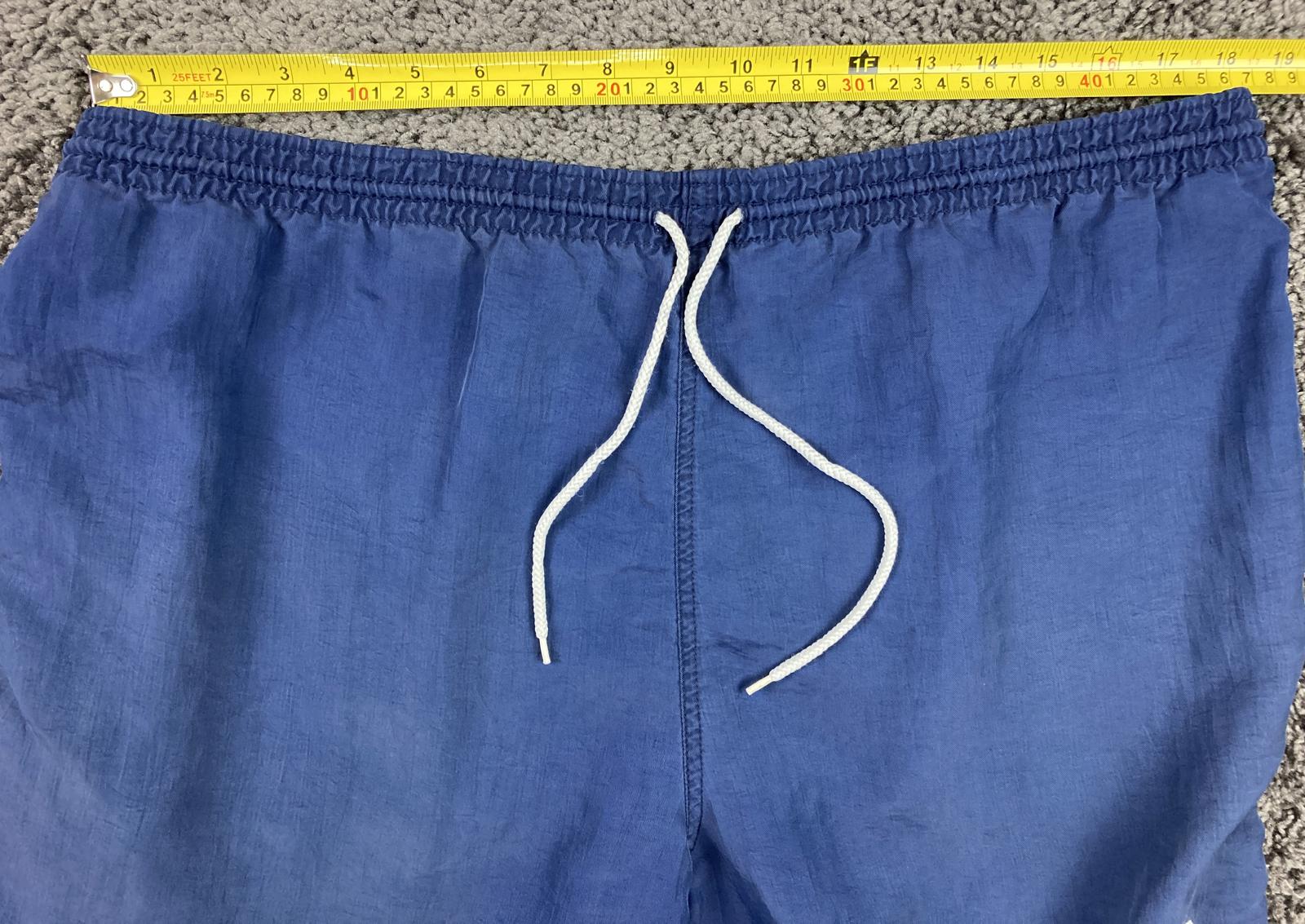 Vintage Diadora Soccer Shorts Royal Blue Mens 100% Nylon Shiny Y2K Retro Sz XL