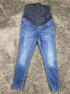 Madewell Maternity Skinny Jeans Blue Stretch Panel Size 28