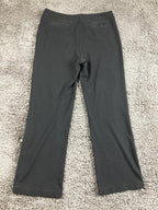 Eileen Fisher Milano Viscose Knit Pants Black Straight Leg Trousers Pockets Sz S