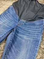 Madewell Maternity Skinny Jeans Blue Stretch Panel Size 28